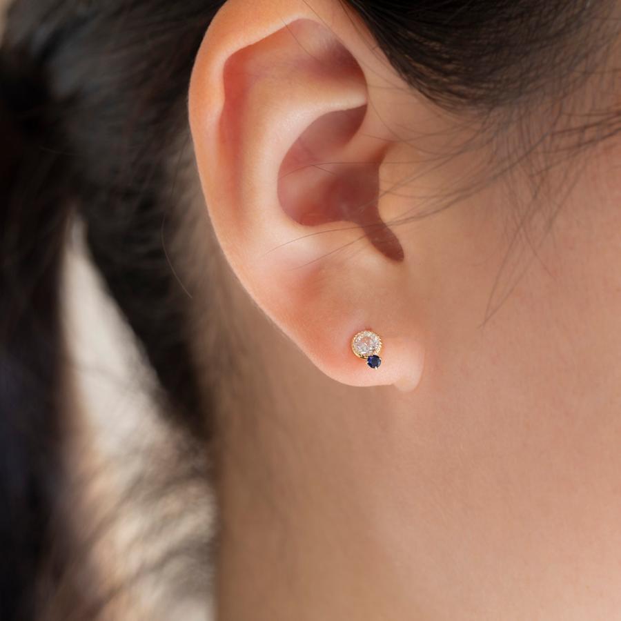 ピアス サファイア K10 YG キュービックジルコニア レディース 誕生石 9月 誕生日 10金 イエローゴールド 妻 彼女 ギフト 誕生日プレゼント_2