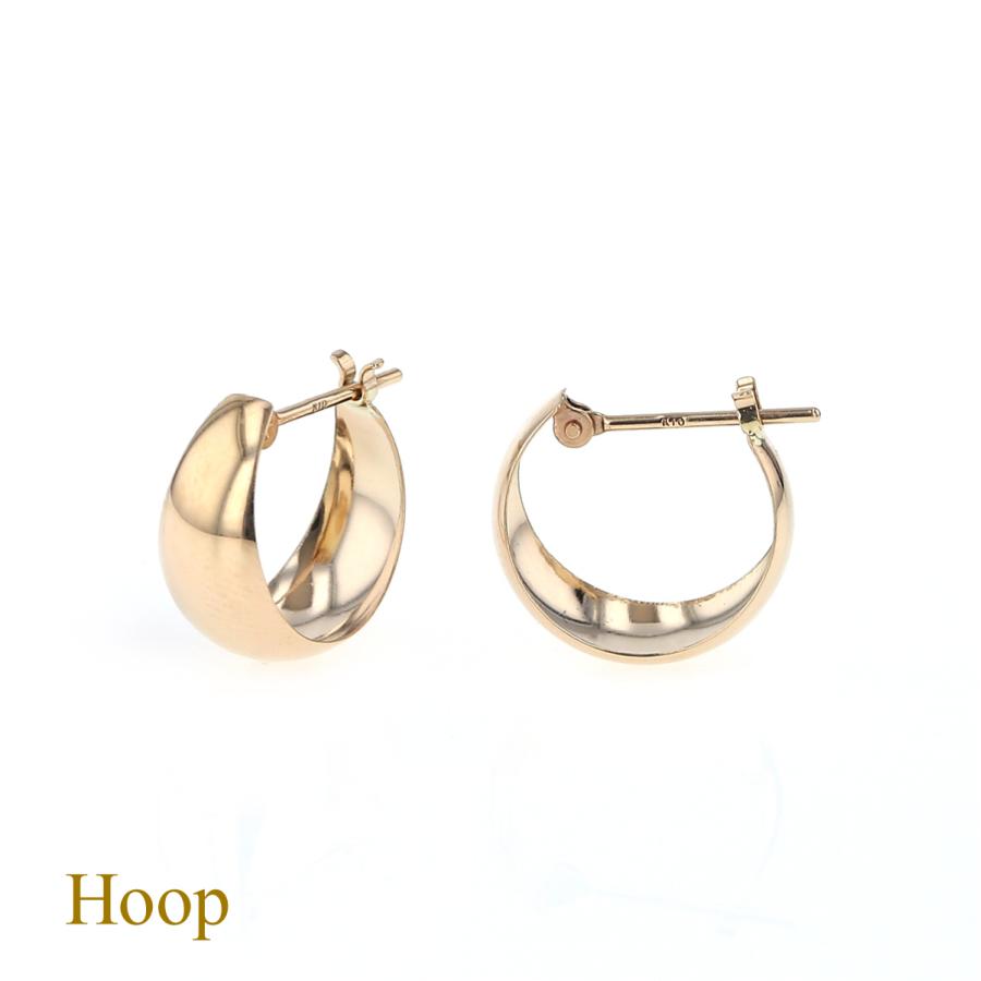 月甲フープピアス　K10 フープピアス K10月甲 フープピアス太｜ココシュニックの通販｜&mall（アンドモール