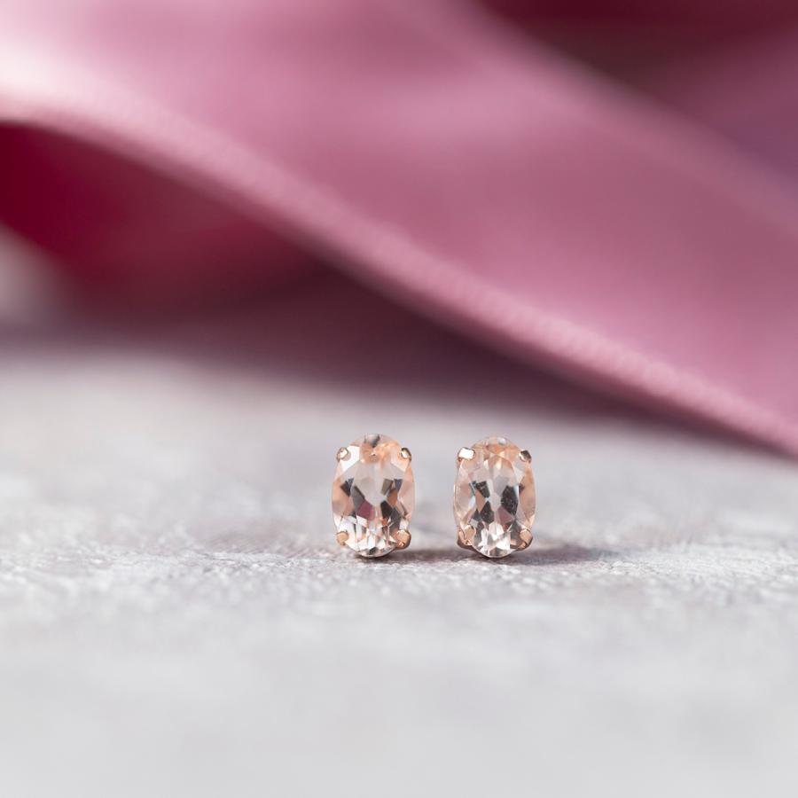ピアス モルガナイト K10 PG ピンクゴールド 4月 誕生石 レディース 20代 30代 40代 プレゼント 10金 記念日 誕生日プレゼントの画像