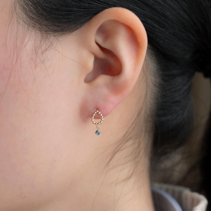 ピアス ロンドンブルートパーズ K10 YG レディース 11月 誕生石 プレゼント 誕生日プレゼント ギフト 10金 彼女 20代 30代 40代 イエローゴールド 天然石の画像