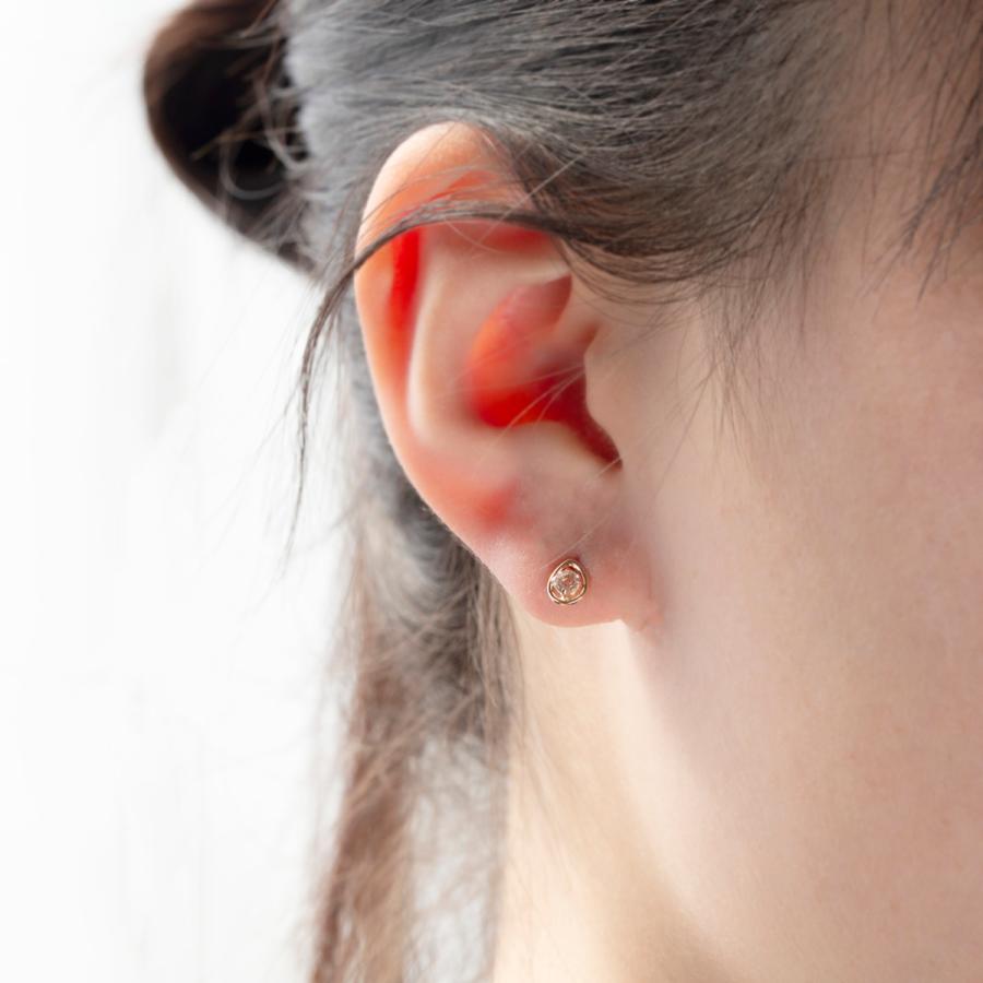ピアス K10 PG モルガナイト ドロップ 雫 10k 4月 誕生石 ピンクゴールド レディース 彼女 プレゼント | ジュエリーフィガロ | 01