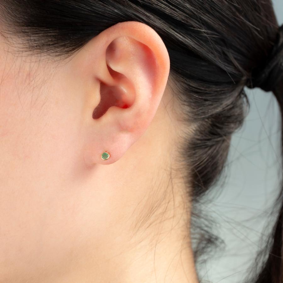 ピアス エメラルド K10 10金 YG イエローゴールド レディース 5月誕生石 ギフト 誕生日プレゼント 彼女 妻 20代 30代 40代の画像