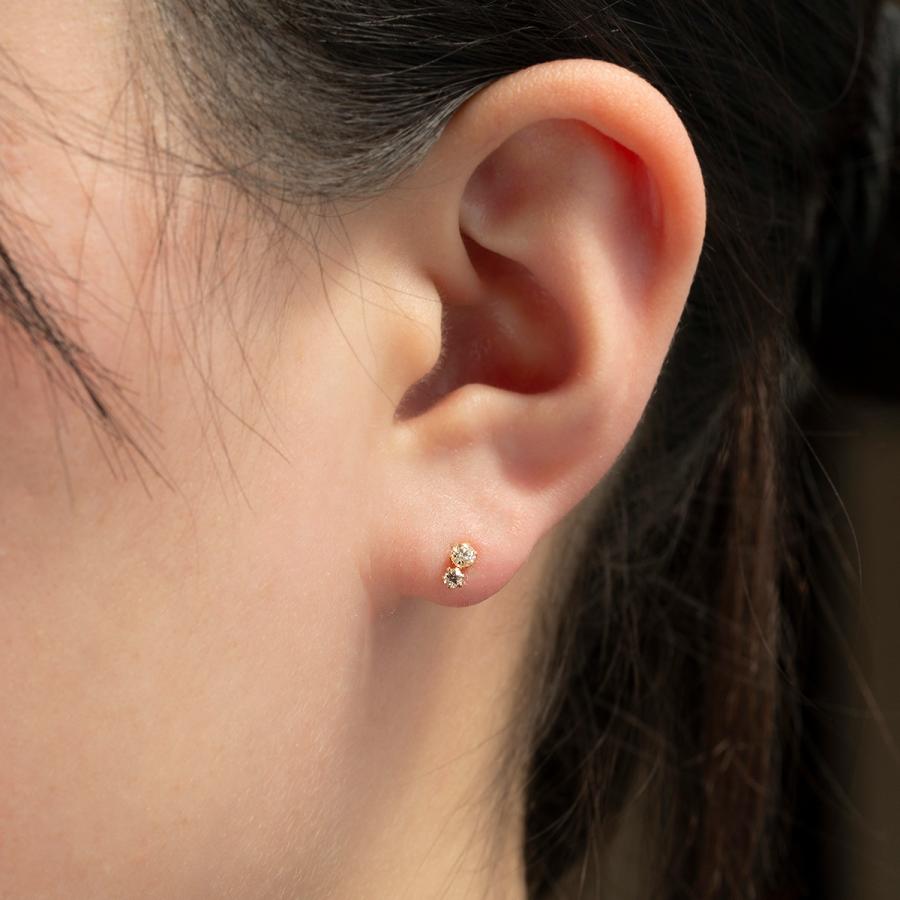 ジュエリーフィガロ ピアス ダイヤモンド K10 YG 4月 誕生石 イエロー