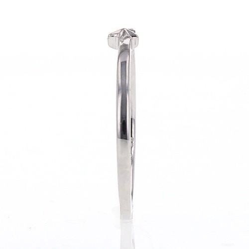 K10 YG/WG ダイヤモンド ピンキーリング 指輪 イエローゴールド ホワイトゴールドの画像