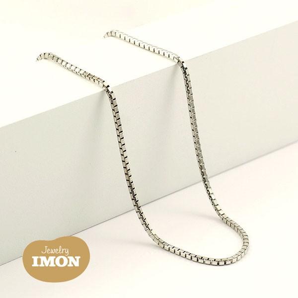 新品」18金 K18WG ベネチアン 幅1.0mm 45cm ホワイトゴールド