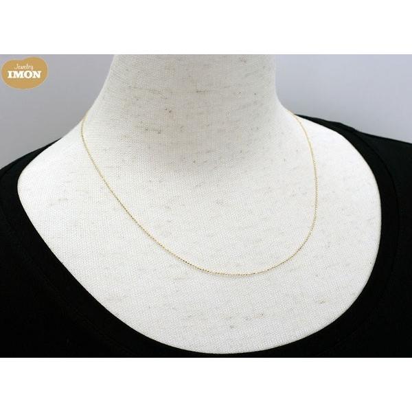 「新品」18金 K18 カットボール 0.80φ 45cm ネックレスの画像
