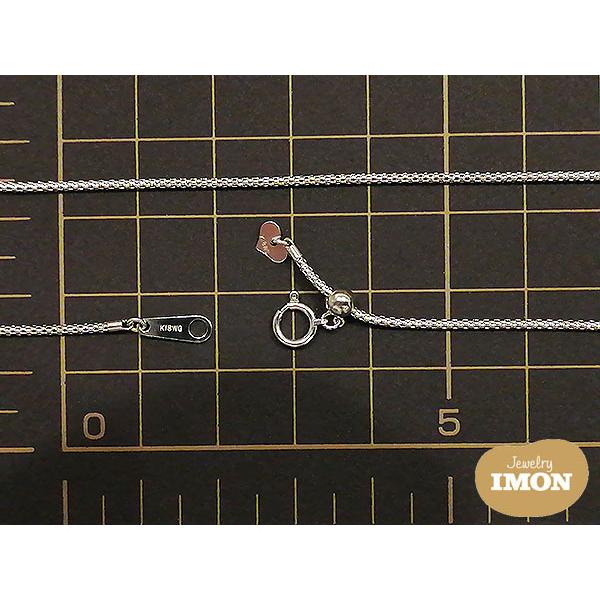 「新品」18金 K18WG ボンバータ 0.40φ 80cm ホワイトゴールド ネックレス_1