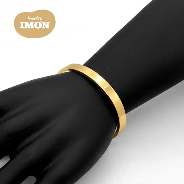 18金 バングル 無垢 K18 大 7mm幅 2.5mm厚 17.5cm : Jewelry IMON 御徒