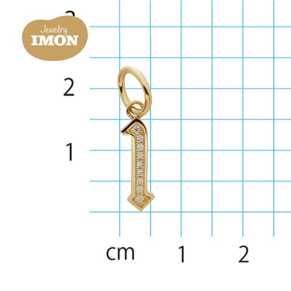 18金 数字 ナンバー 1 ワン ペンダント 新品 K18 ダイヤモンド付 18金 数字 ナンバー 1 ワン ペンダント 新品 K18 ダイヤモンド付