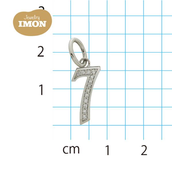 プラチナ 数字 ナンバー 7 セブン ペンダント 新品 PT900 プラチナ 数字 ナンバー 7 セブン ペンダント 新品 PT900