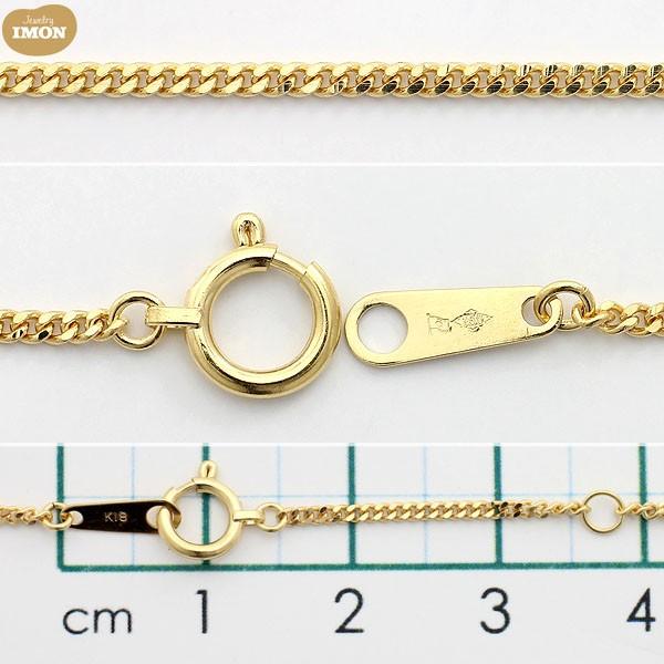 新品」18金 喜平 ネックレス 2面 カット シングル K18 0.40φ 45cm 細