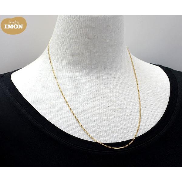 「新品」18金 喜平 ネックレス 2面 カット シングル K18 0.45φ 50cm 細喜平ネックレスの画像