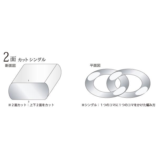 新品」18金 喜平 ネックレス 2面 カット シングル K18 20g 50cm