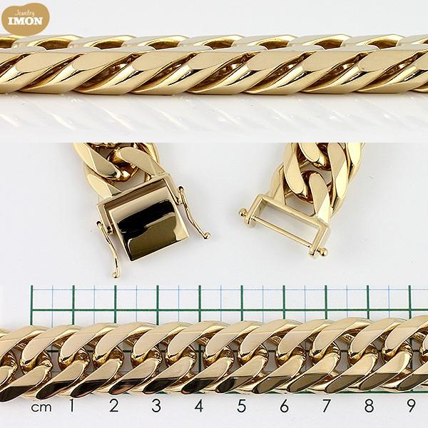 新品」18金 喜平 ブレスレット 6面 カット ダブル K18 200g 22cm