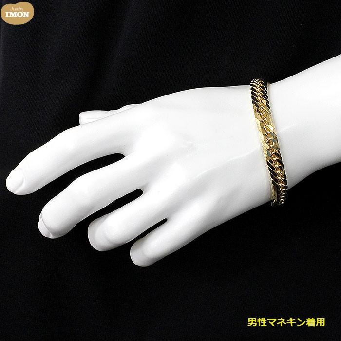 新品」18金 喜平 ブレスレット 8面 カット トリプル K18 50g 20cm 