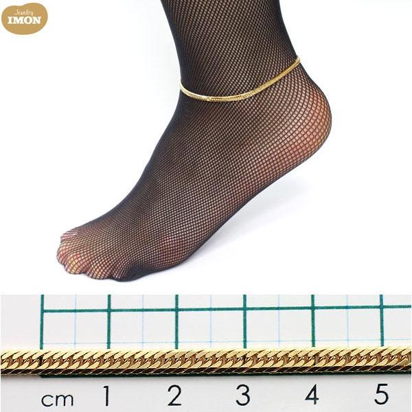 新品」18金 喜平 アンクレット 8面 カット トリプル K18 10g 24cm