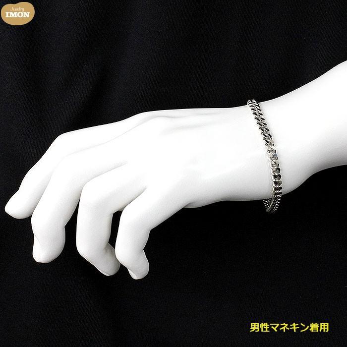 新品」プラチナ 喜平 ブレスレット 2面 カット シングル PT850 新品」プラチナ 喜平 ブレスレット 2面 カット シングル PT850
