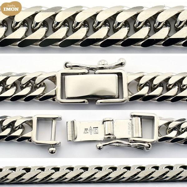 新品」プラチナ 喜平 ネックレス 6面 カット ダブル PT850 50g 50cm
