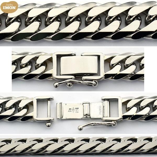 新品」プラチナ 喜平 ネックレス 6面 カット ダブル PT850 100g 60cm