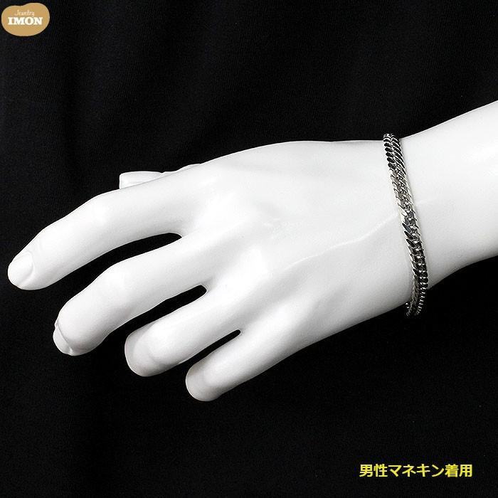 新品」プラチナ 喜平 ブレスレット 6面 カット ダブル PT850 30g 20cm
