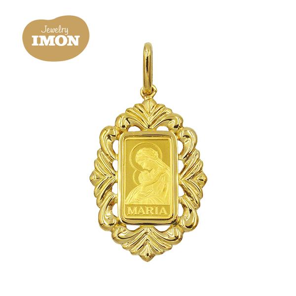 新品」純金 K24 マリア コイン 1g K18 枠 ペンダント : Jewelry IMON 