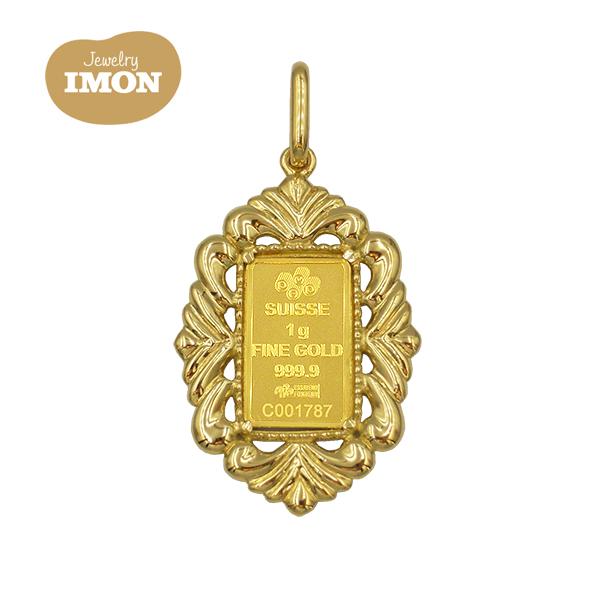 新品」純金 K24 リバティ インゴット 1g K18 枠 ペンダント : Jewelry