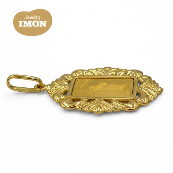 K24 純金チャーム リバーシブル 未使用品 k24 k18 リバティー インゴット 20g