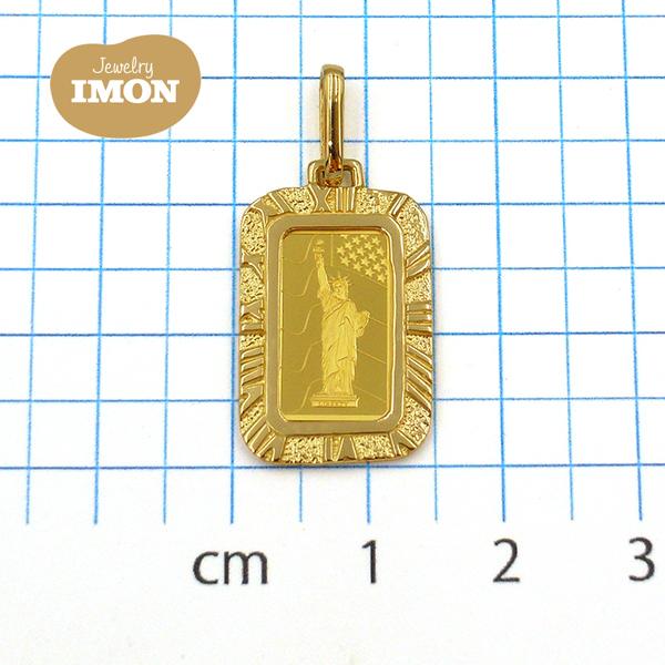 新品」純金 K24 リバティ インゴット 1g K18 枠 ペンダント : Jewelry
