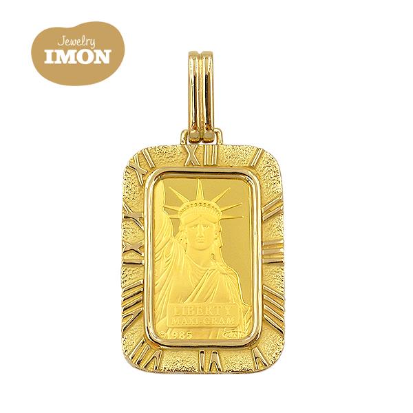 「新品」純金 K24 リバティ インゴット 5g K18 枠 ペンダント