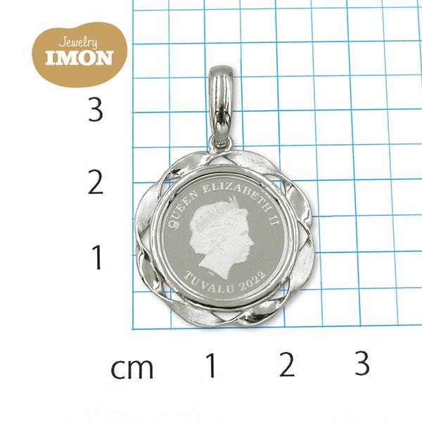 「新品」純プラチナ PT999.5 ホース コイン 1/10oz PT900 枠 ペンダント｜jewelry-imon｜04