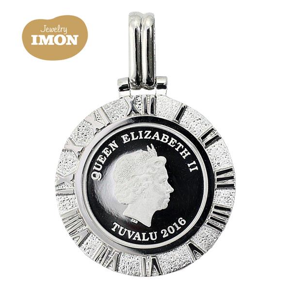 「新品」純プラチナ PT999.5 ホース コイン 1/5oz PT900 枠 ペンダント