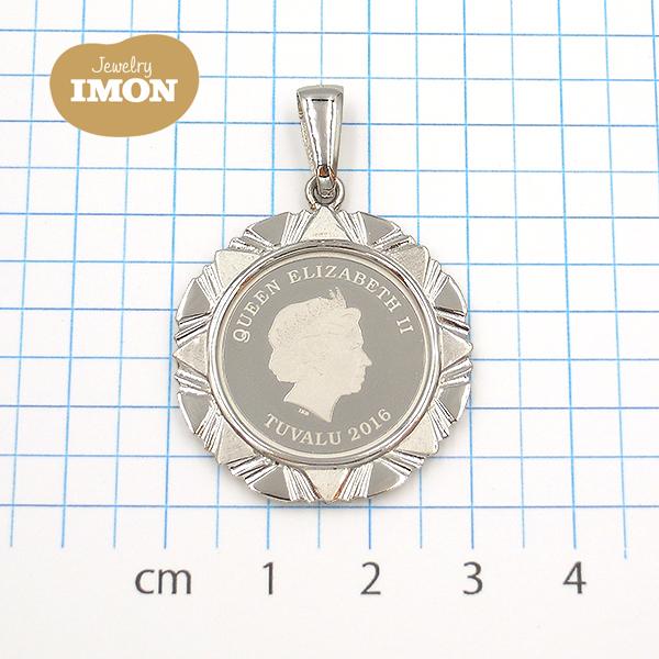 「新品」純プラチナ PT999.5 ホース コイン 1/5oz PT900 枠 ペンダント