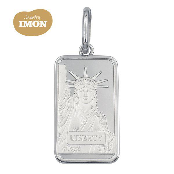 「新品」純プラチナ PT999.5 リバティ インゴット 20g PT850 シンプル枠 ペンダント