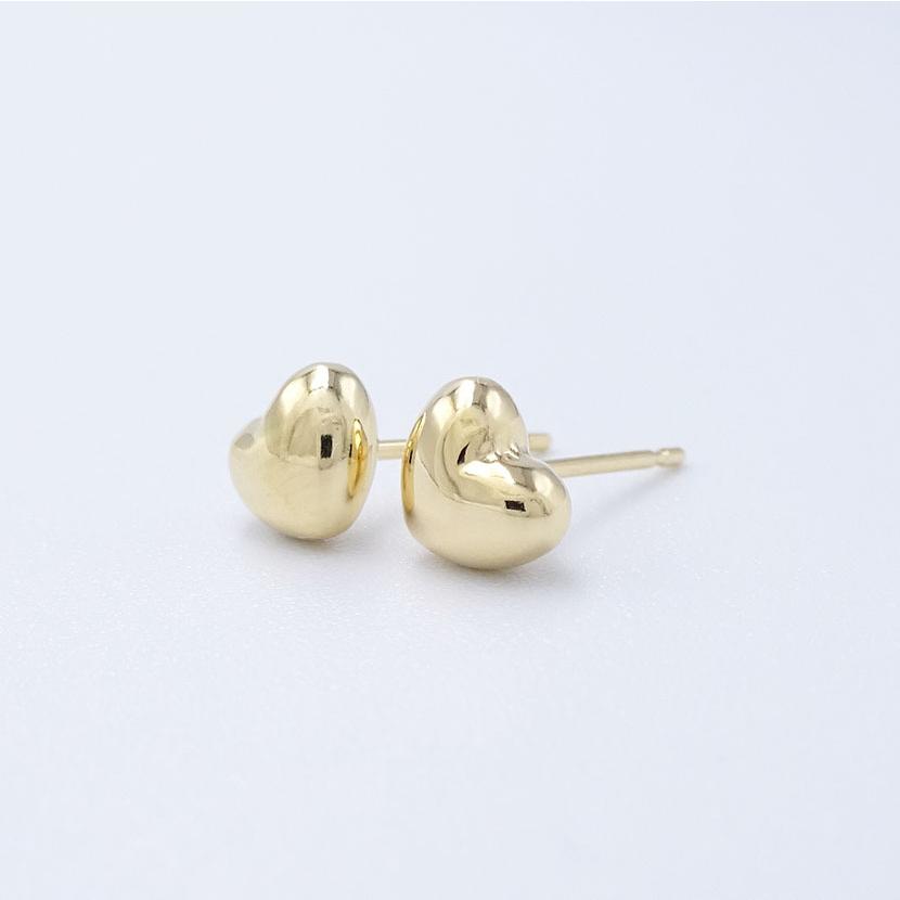 ハート K18YG ピアス Heart 18金 K18 18K イエローゴールド 地金