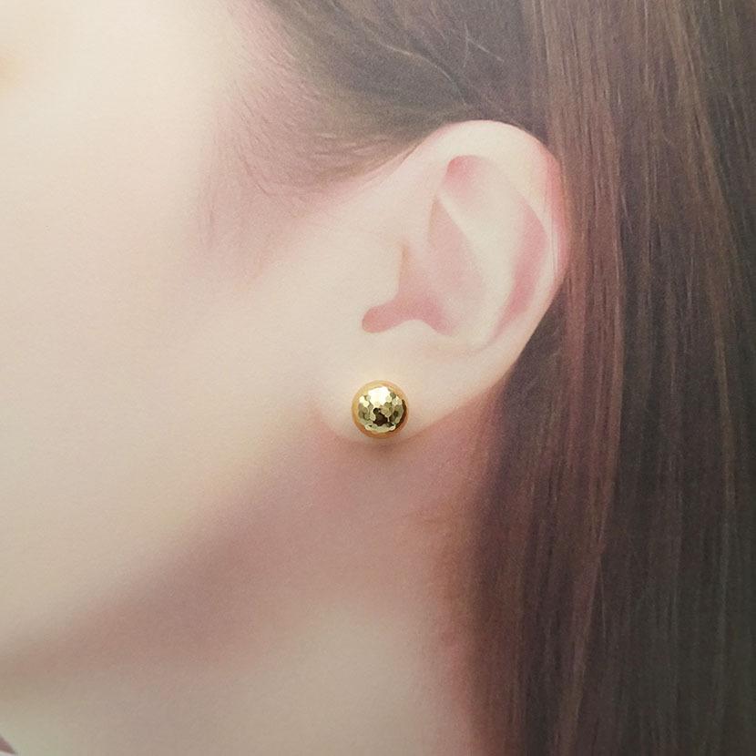 ミラーボール 10mm 18金ピアス K18YG 18k 丸 大きめ 大きい つや ミラーボール 10mm 18金ピアス K18YG 18k 丸 大きめ 大きい つや