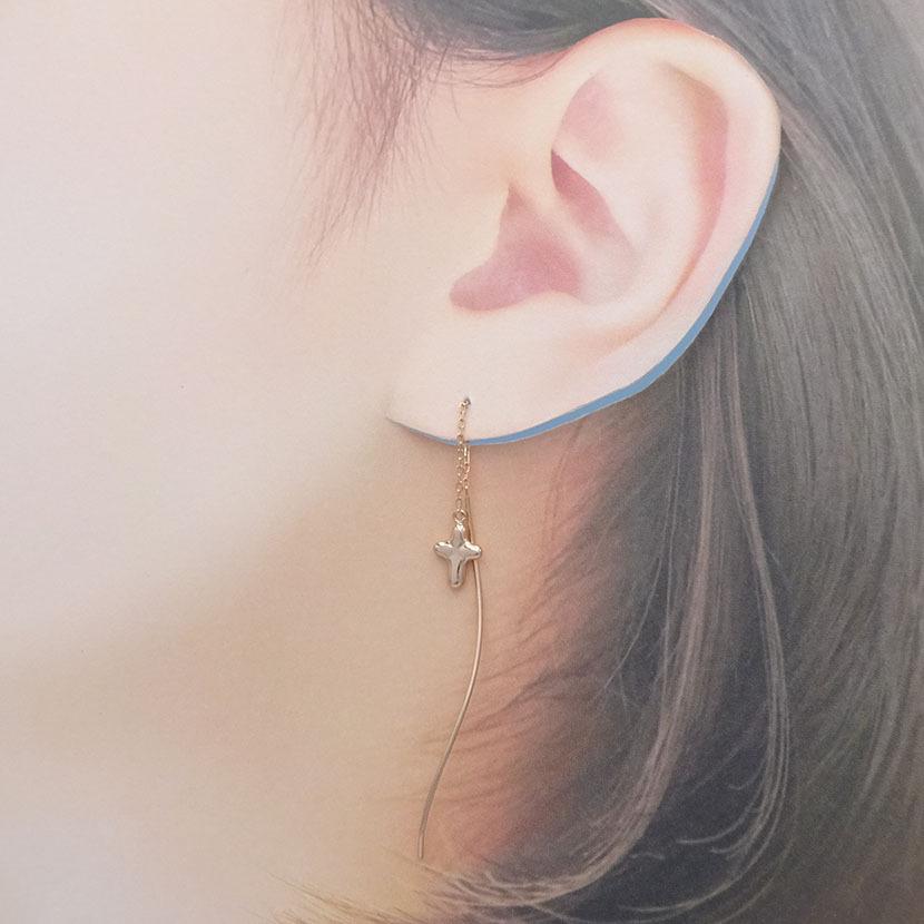 クロス アメリカン K18PG アメリカンピアス ピアス 18金 K18 18k 