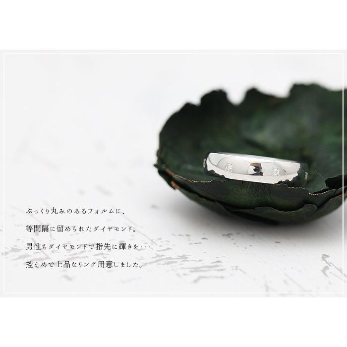 結婚指輪 安い プラチナ PT100 pt10% メンズ ダイヤ 0.07ct ストレート 幅広 指輪 マリッジリング 爆買の画像