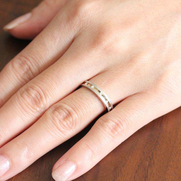 結婚指輪 ペアリング ピンクゴールド プラチナ K18PG PT900 ダイヤ