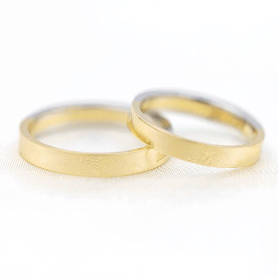 結婚指輪 ペアリング イエローゴールド プラチナ PT900 K18YG ダイヤ