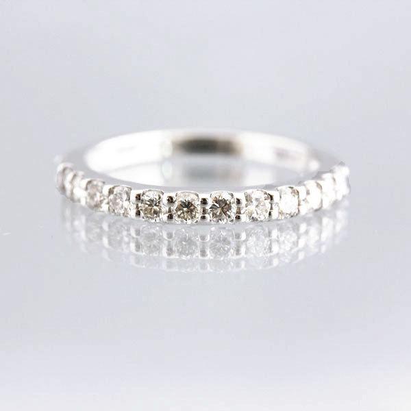 結婚指輪 プラチナ PT900  ハーフ エタニティリング ダイヤモンド 0.5ct 指輪 マリッジリング プレゼント エタニティ 爆買の画像