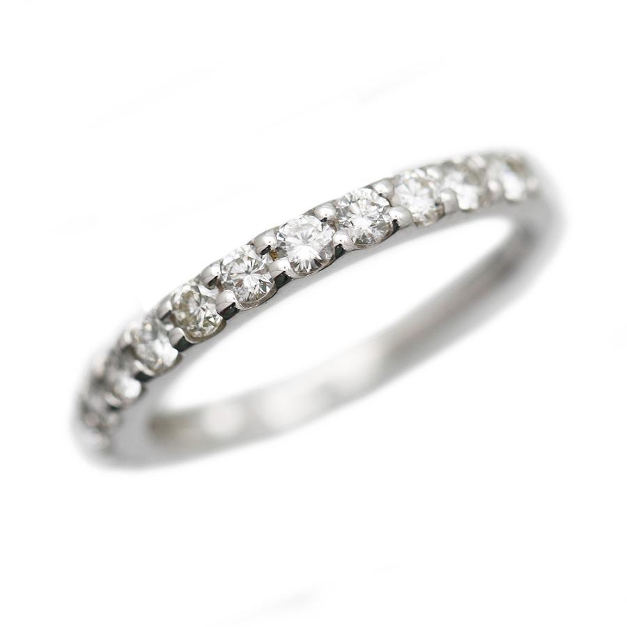 結婚指輪 プラチナ PT900  ハーフ エタニティリング ダイヤモンド 0.5ct 指輪 マリッジリング プレゼント エタニティ 爆買の画像
