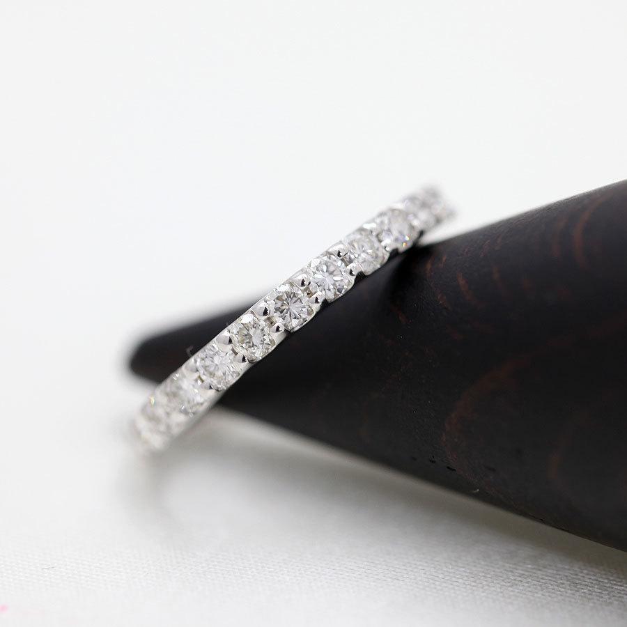 結婚指輪 プラチナ PT900  ハーフ エタニティリング ダイヤモンド 0.5ct 指輪 マリッジリング プレゼント エタニティ 爆買の画像