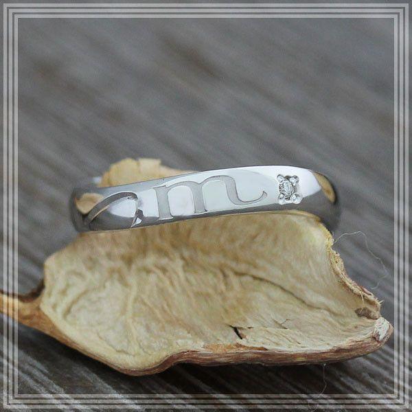 指輪 リング K10WG 12星座 シンボルマーク 蠍座 レディース