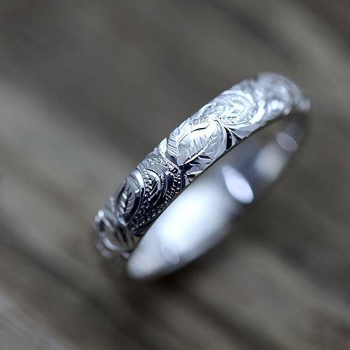 ハワイアンジュエリー プラチナ PT900 結婚指輪 マリッジリング 14.5号 
