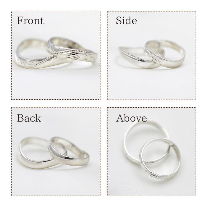結婚指輪 安い ペアリング PT100 プラチナ10% アンティーク ミル打ち 彫刻 指輪 マリッジリング 爆買の画像