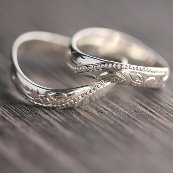 結婚指輪 安い ペアリング PT100 プラチナ10% アンティーク ミル打ち 彫刻 指輪 マリッジリング 爆買の画像