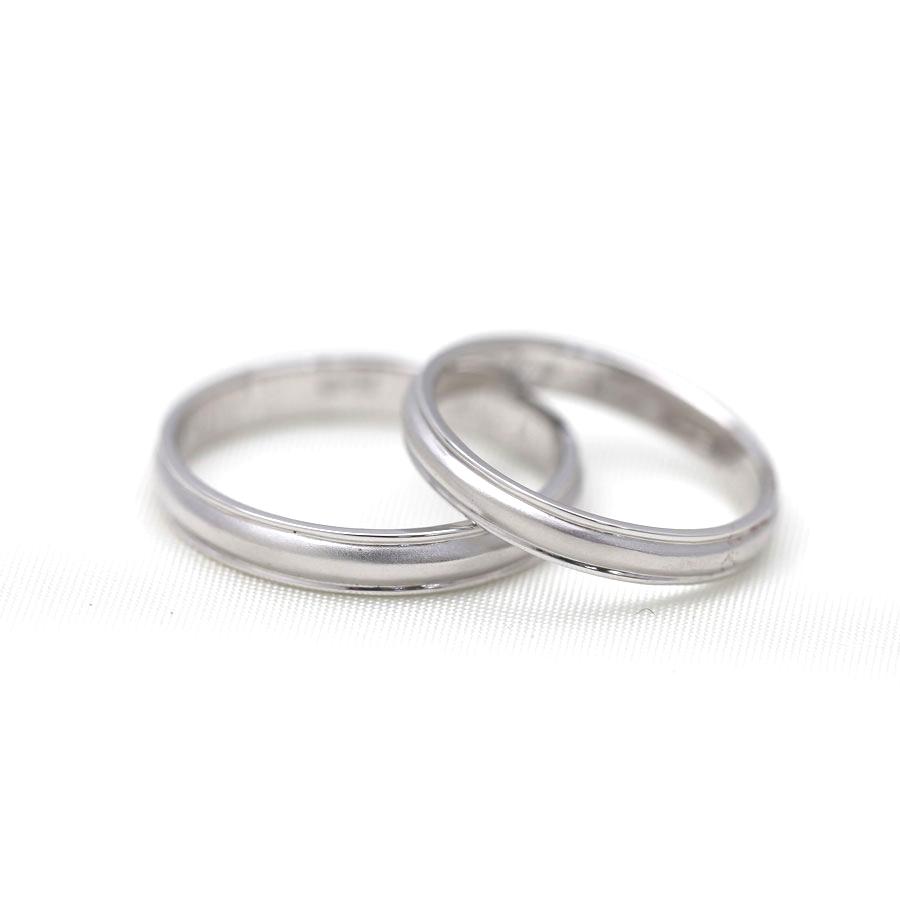 結婚指輪 安い プラチナ PT100 pt10% ペアリング つや消し ふっくら 指輪 マリッジリング シンプル 爆買の画像