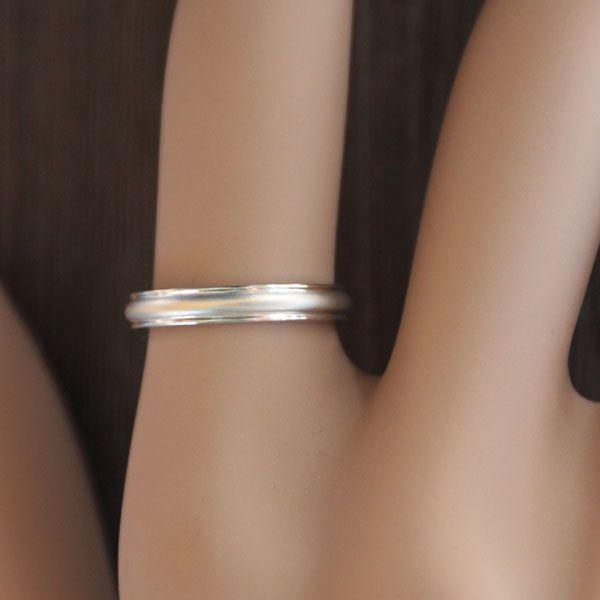 結婚指輪 安い プラチナ ペアリング PT900  つや消し ふっくら 指輪 マリッジリング シンプル 爆買の画像