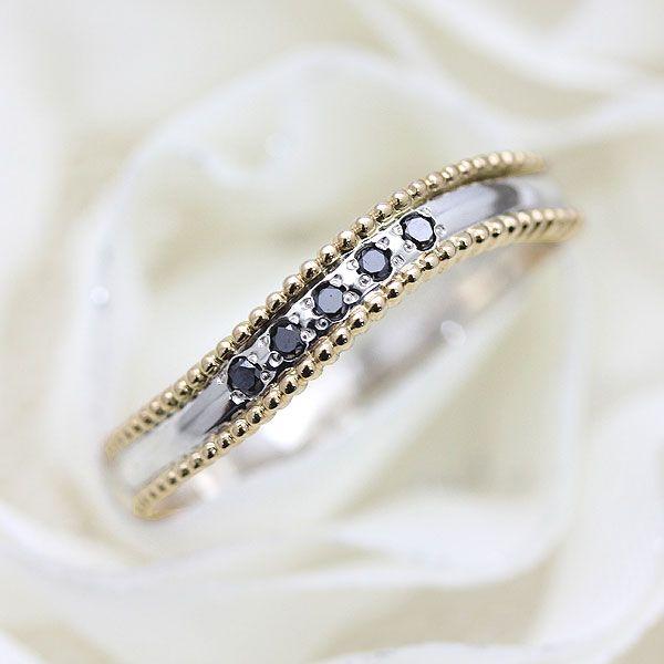 結婚指輪 安い プラチナ PT100 pt10% 18金 イエローゴールド K18YG レディースリング 選べるダイヤ 0.05ct コンビ ミル 指輪 マリッジリング 爆買