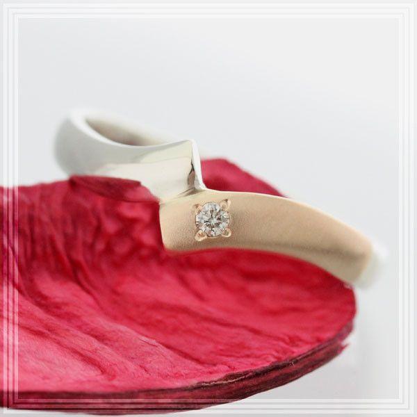 最先端 結婚指輪 プラチナ900 K18ピンクゴールド レディース クロス つや消しコンビ マリッジリング 最高の Www sciences Africa